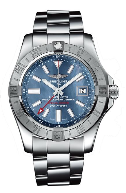 Replica Breitling Avenger II GMT Blue Mother of Pearl A3239011/C930/170A Men Watch